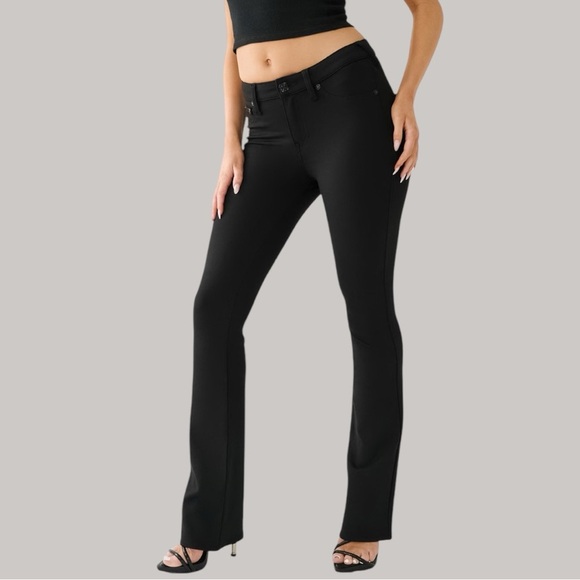 TRUE RELIGION BECCA PONTE MID RISE CURVY BOOTCUT PANTS | Color: Black | NEW/NWOT - Picture 2 of 13